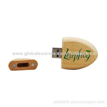 Leaf wooden gift USB flash drive